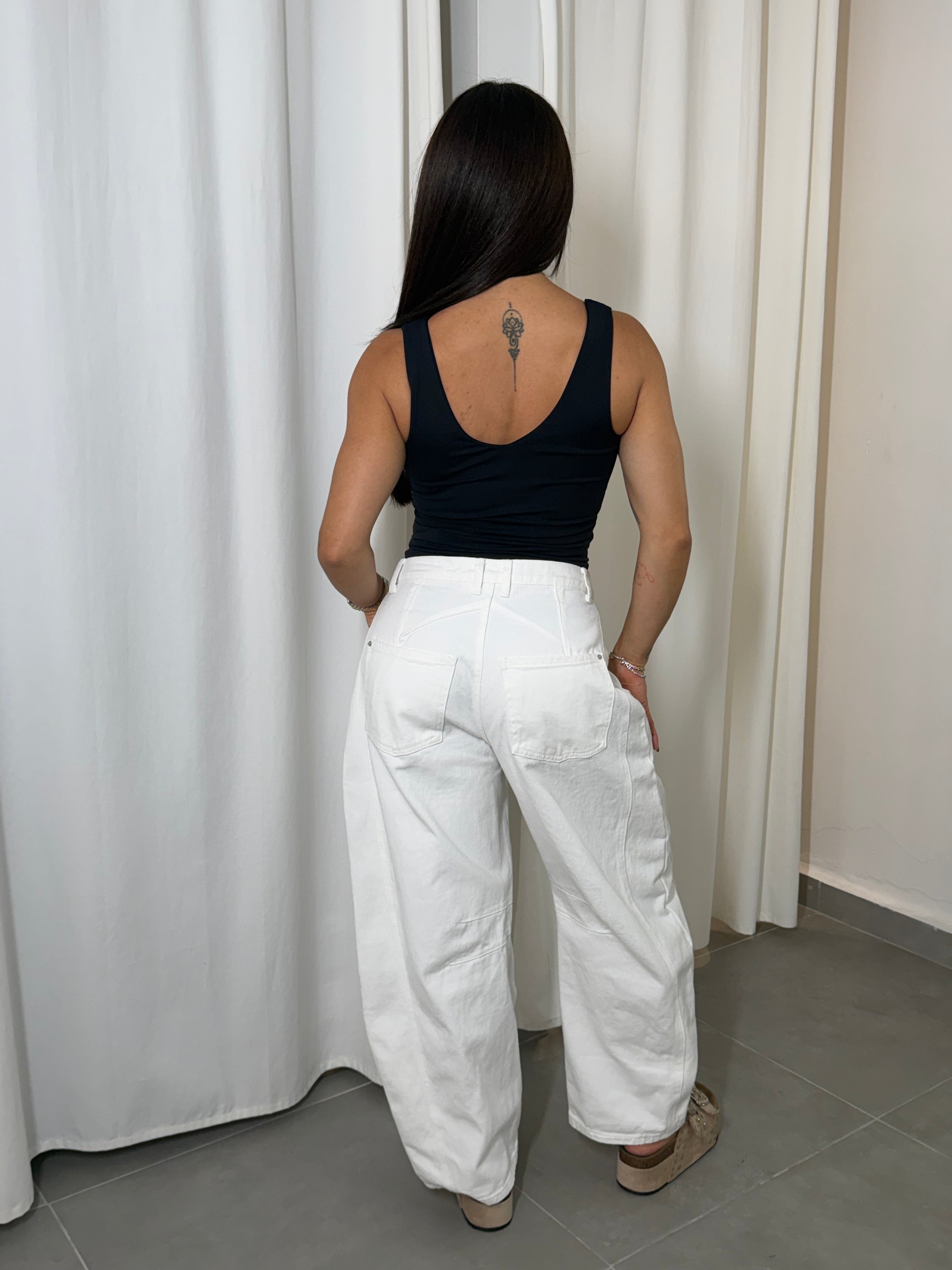 White Barrel Jean