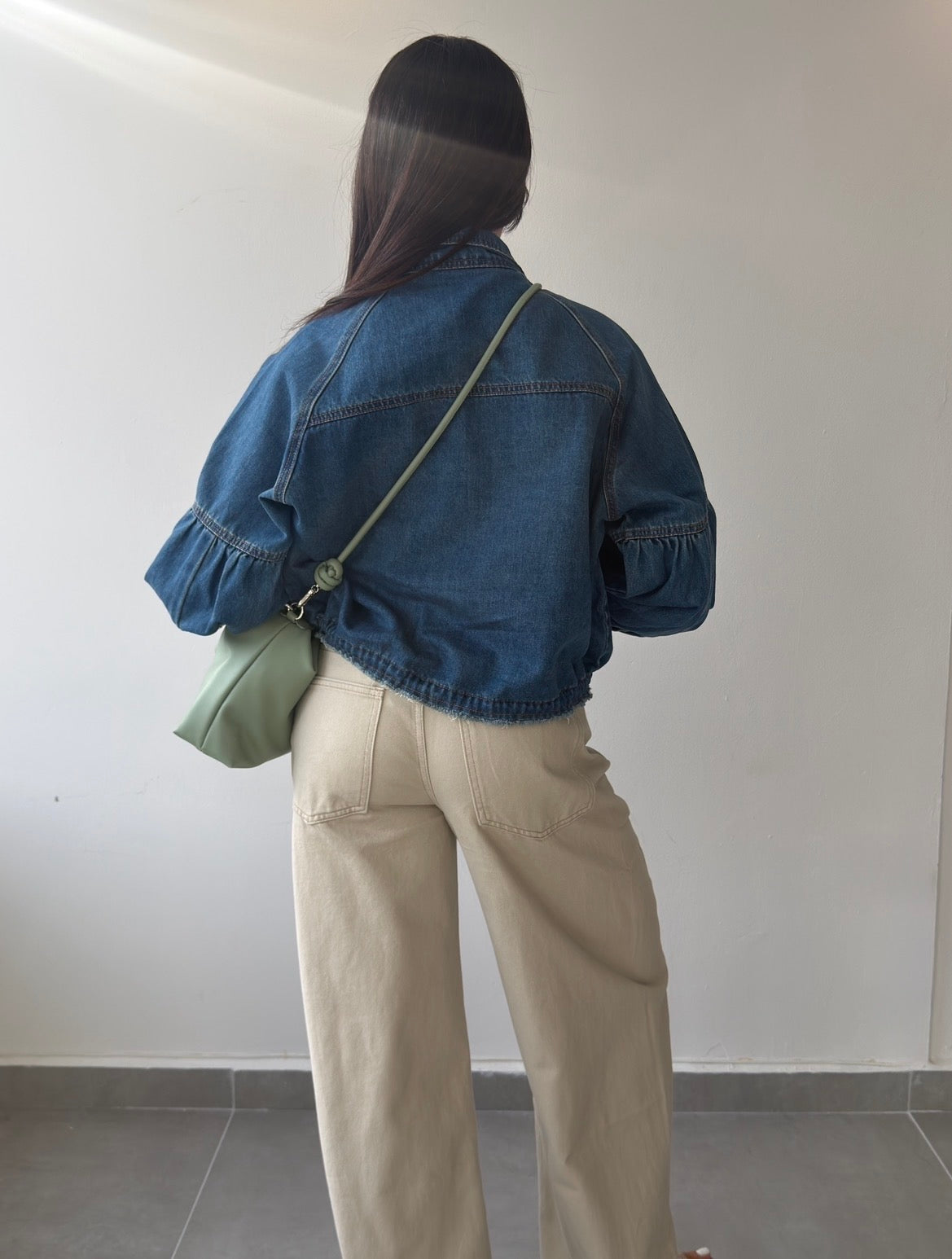 Balloon Sleeve Denim Jacket