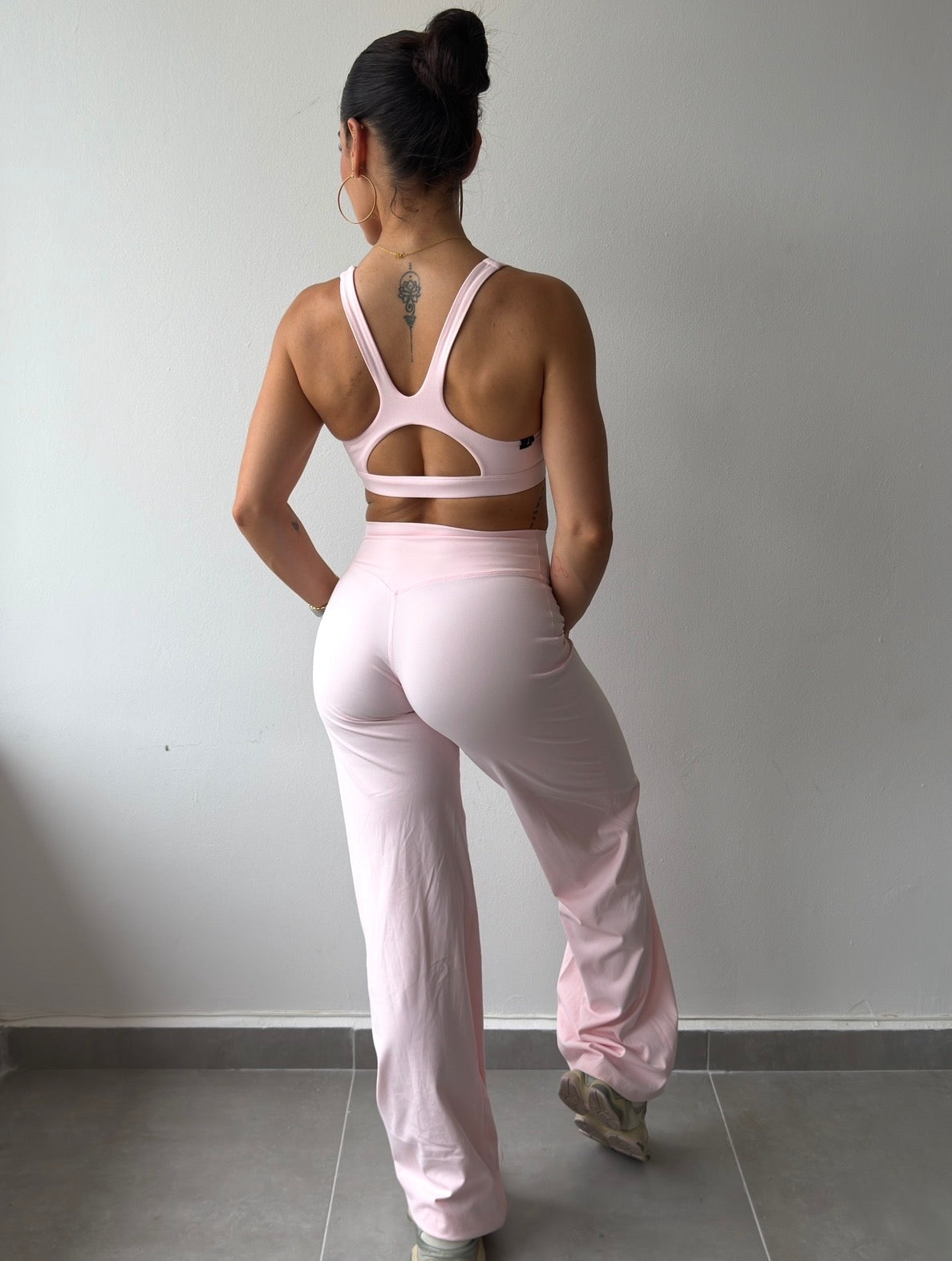 Soft Pink Wide Leg Pant and Top Set