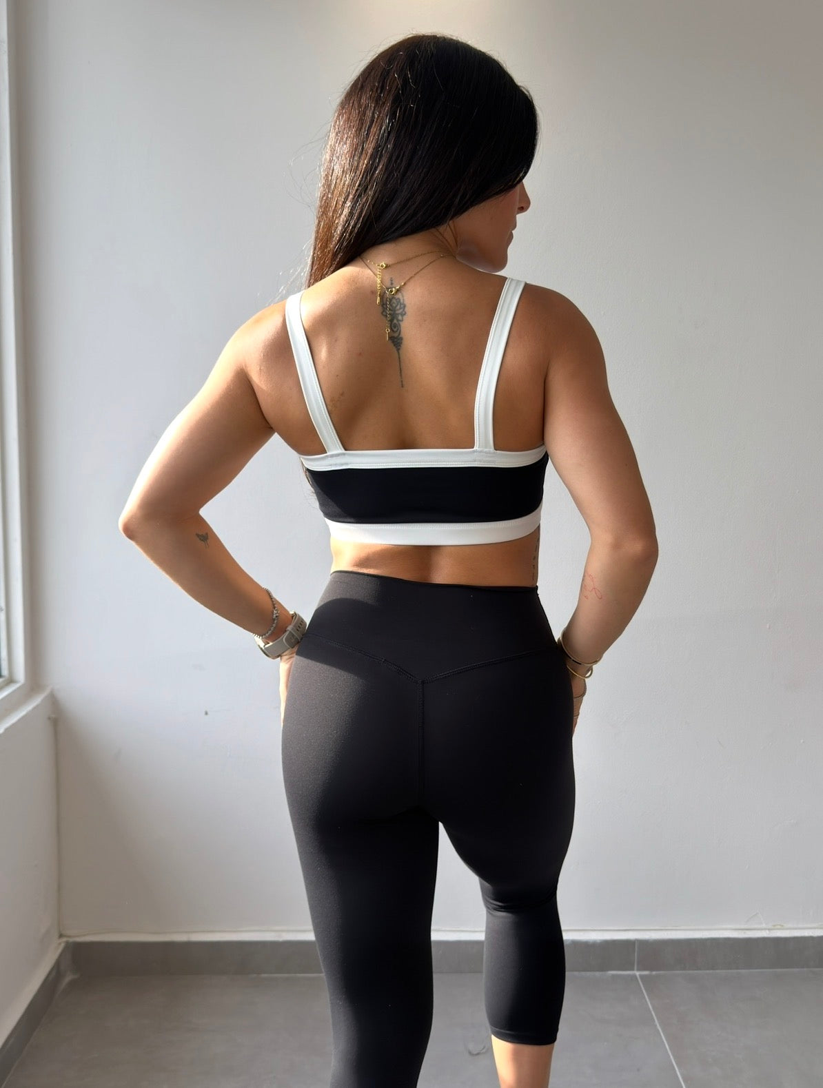 Black/White Sport Bra