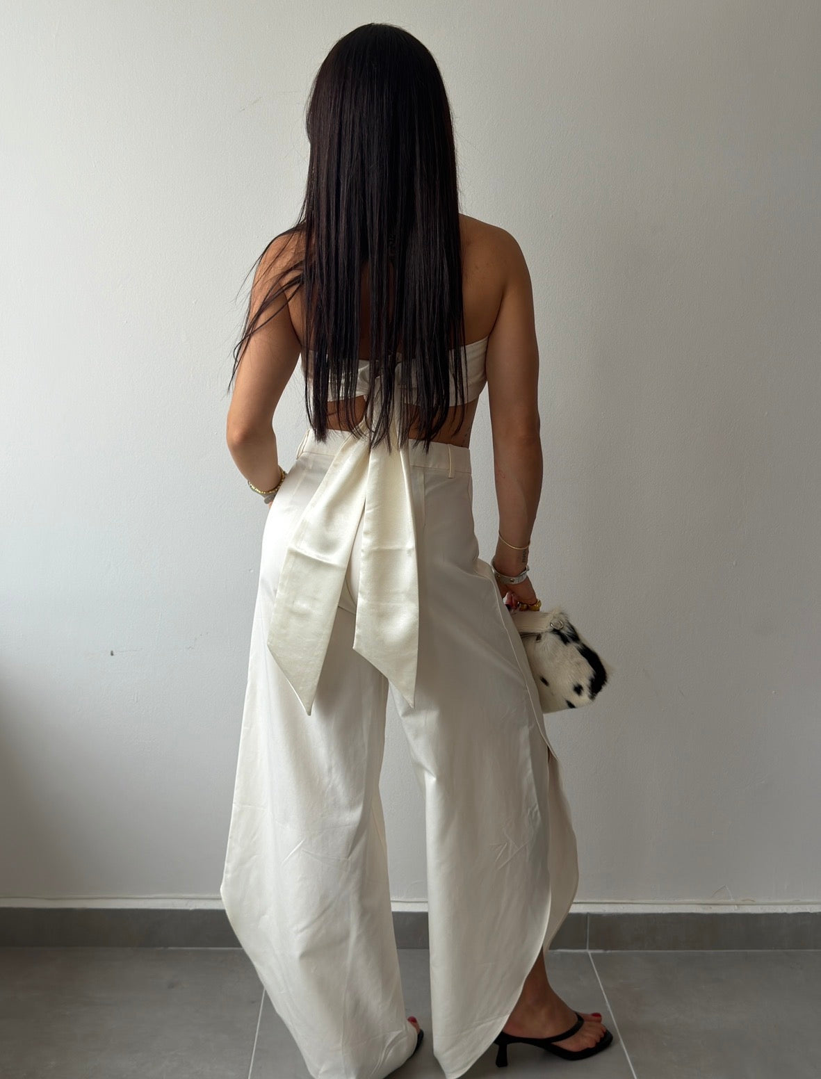 Ivory Slit Trousers