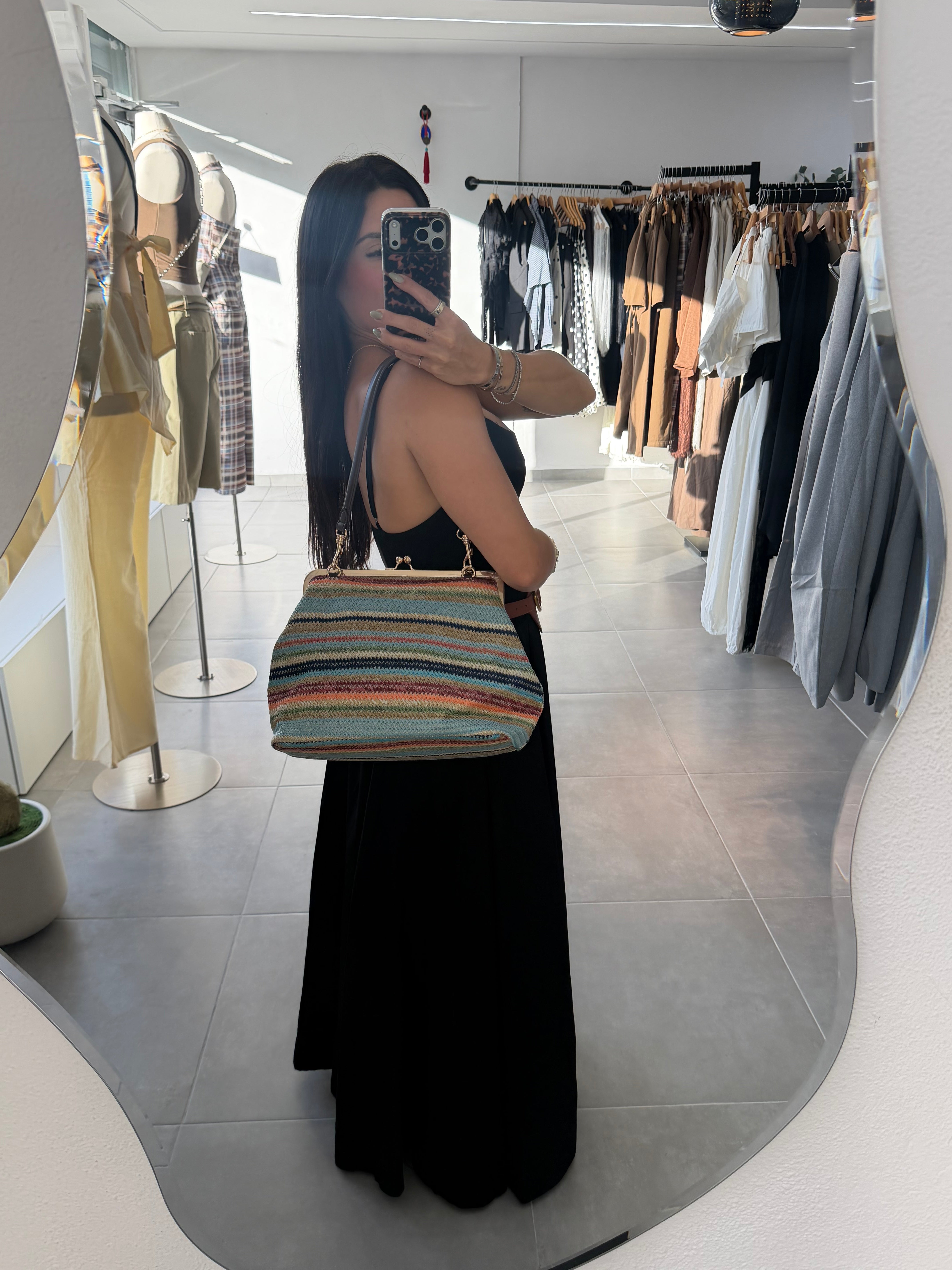 Multicolor Straw Bag