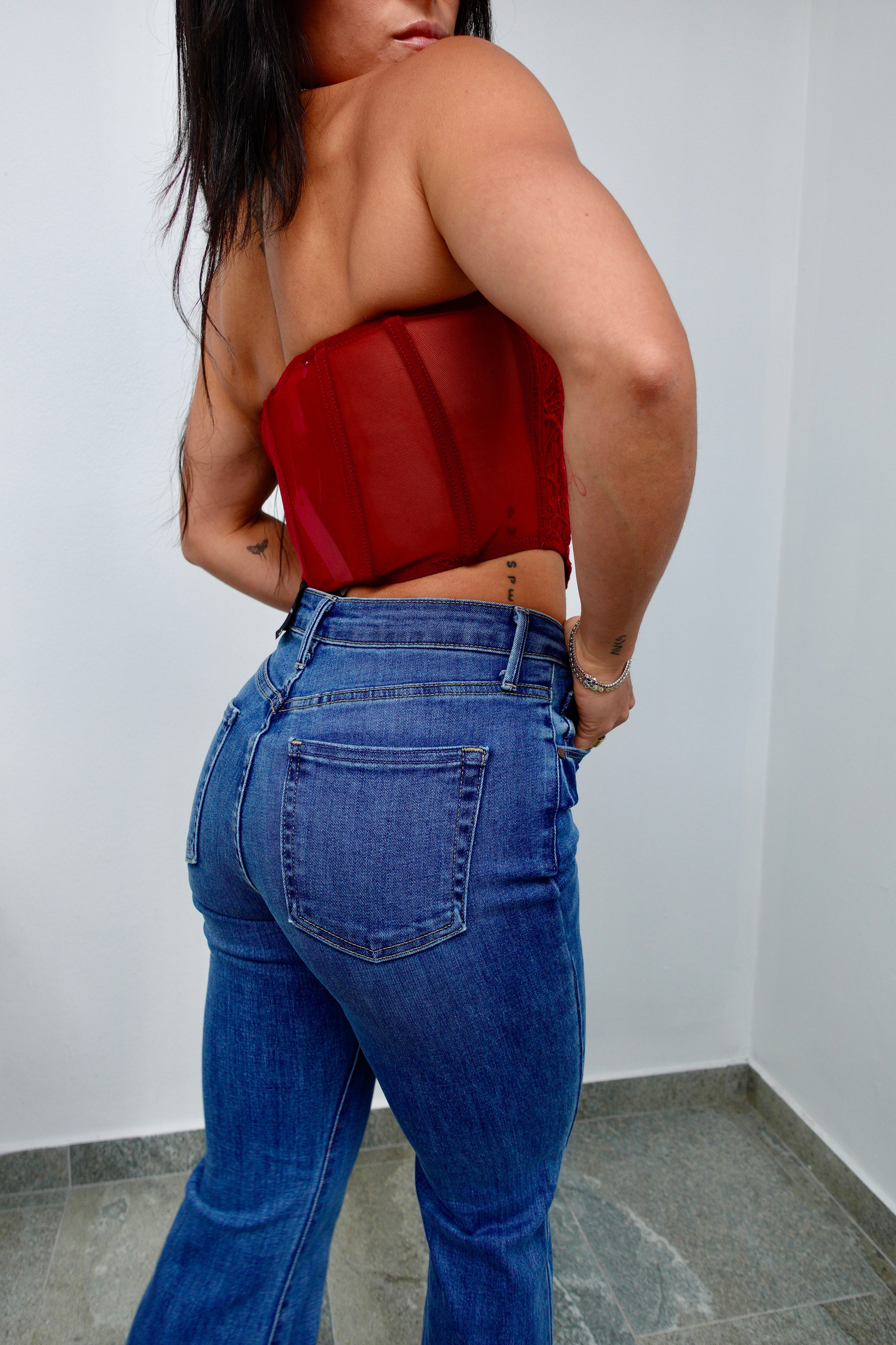 Scarlet Floral Corset Top