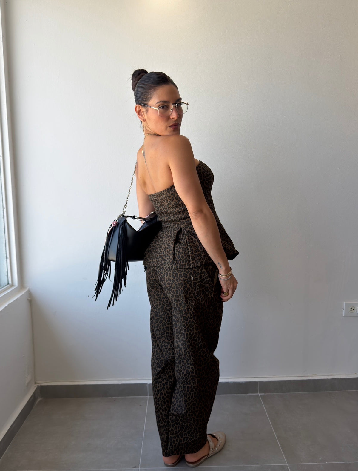 Leopard Denim Set