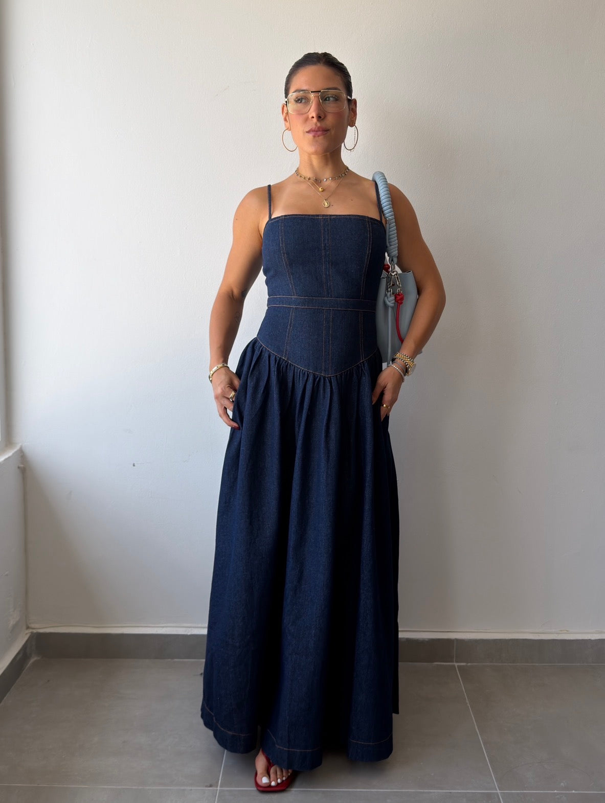 Dark Denim Maxi Dress