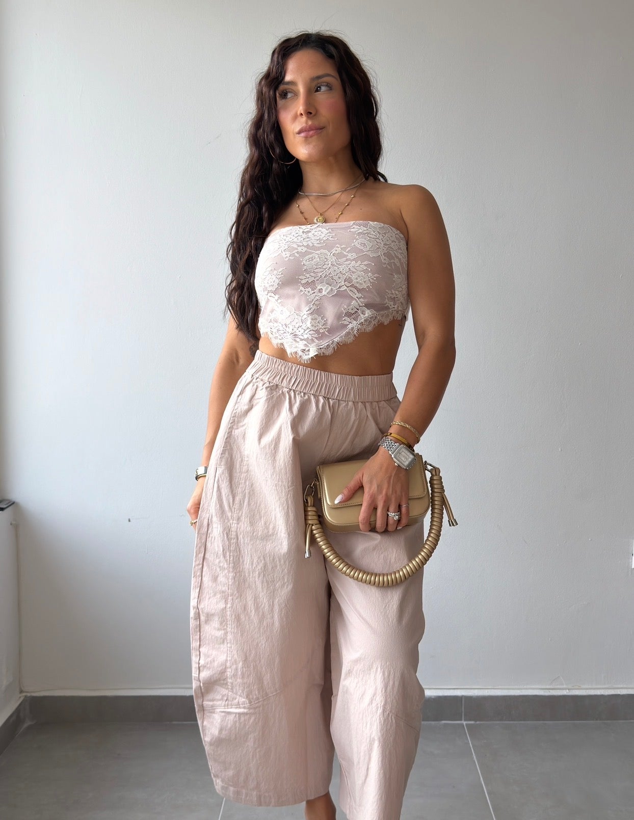 Lace Tie Top (White)