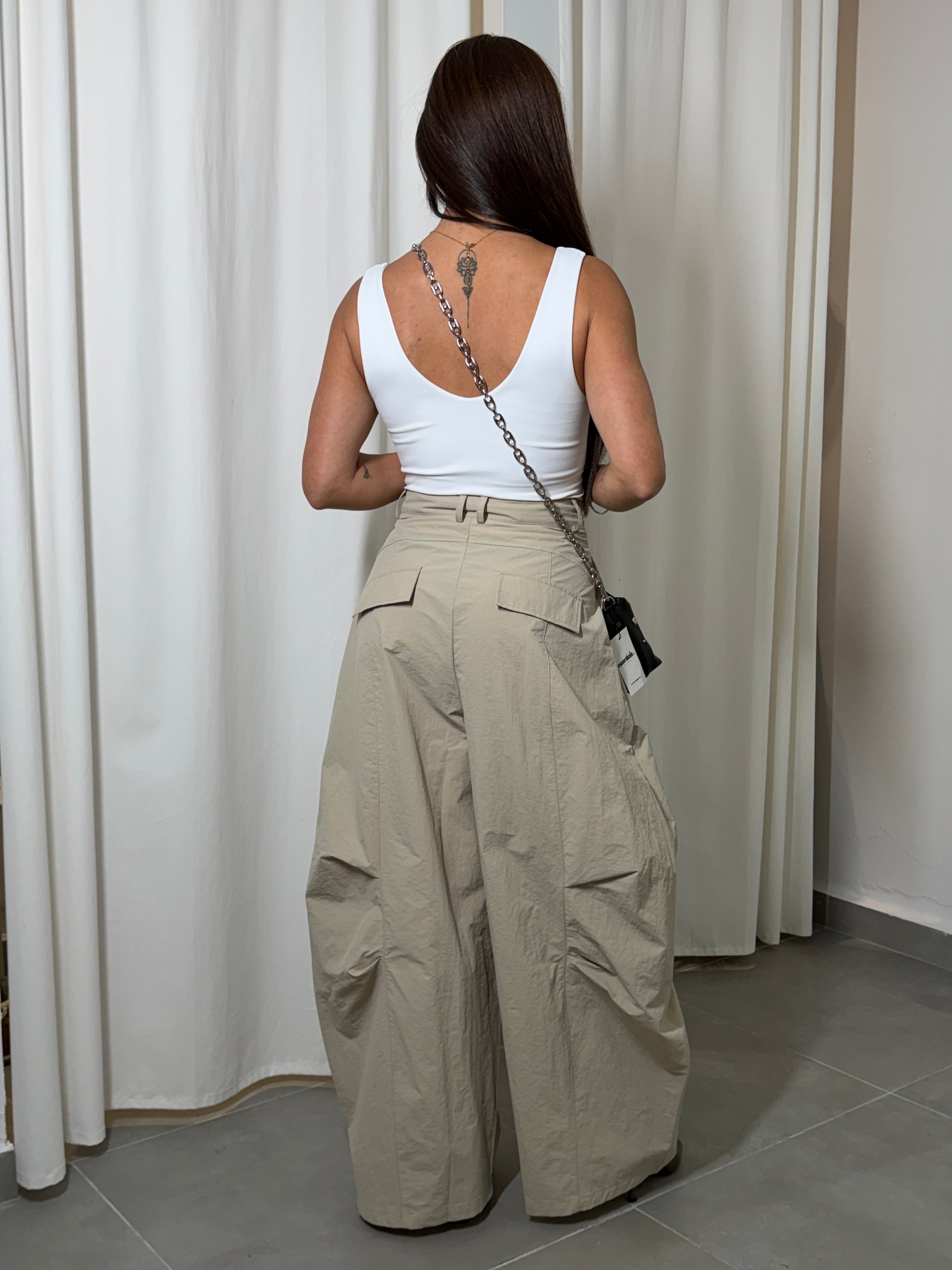PRE ORDER! Wide Leg Balloon Pants (Cream)