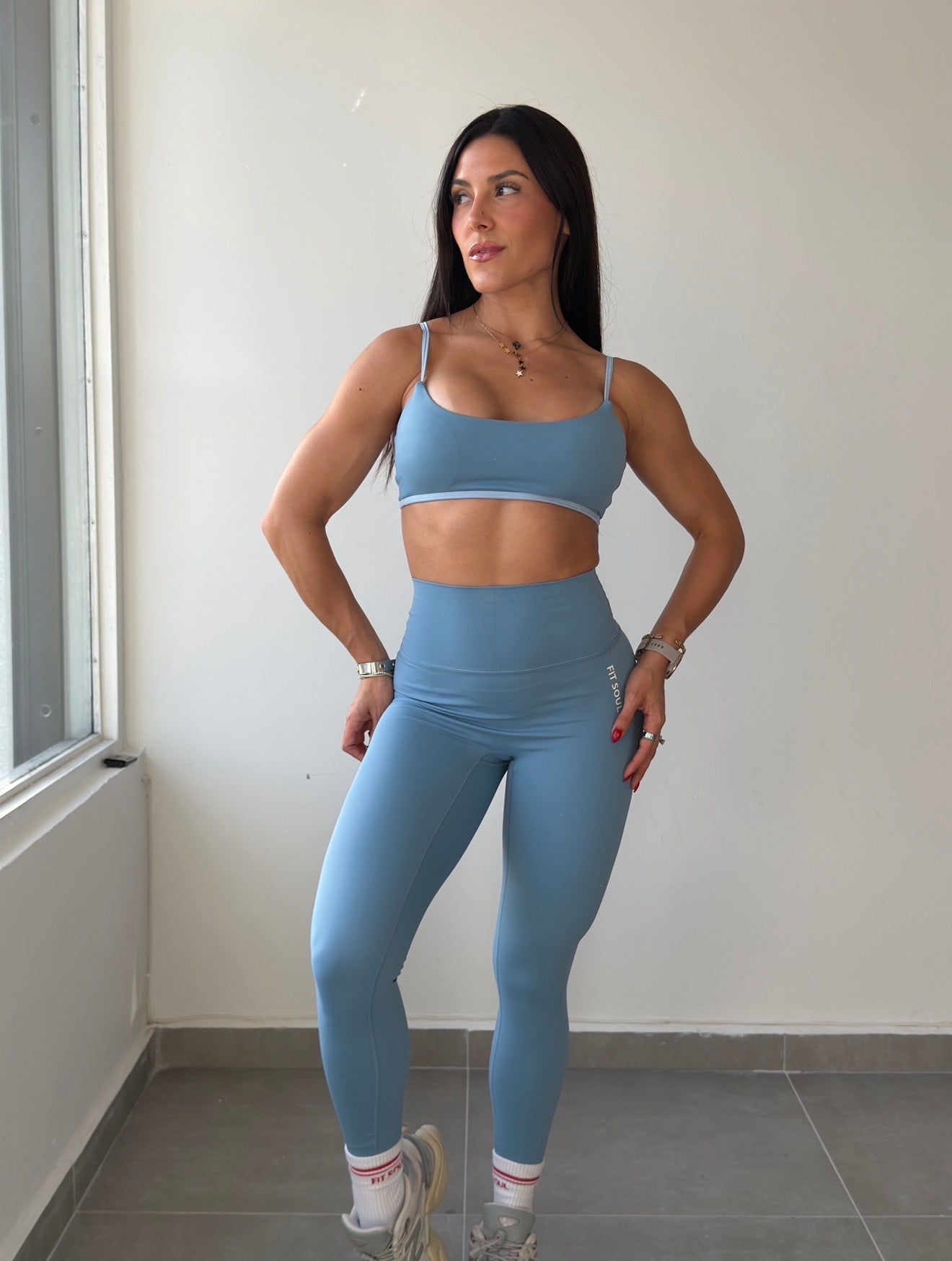 Sky Contrast Legging Set