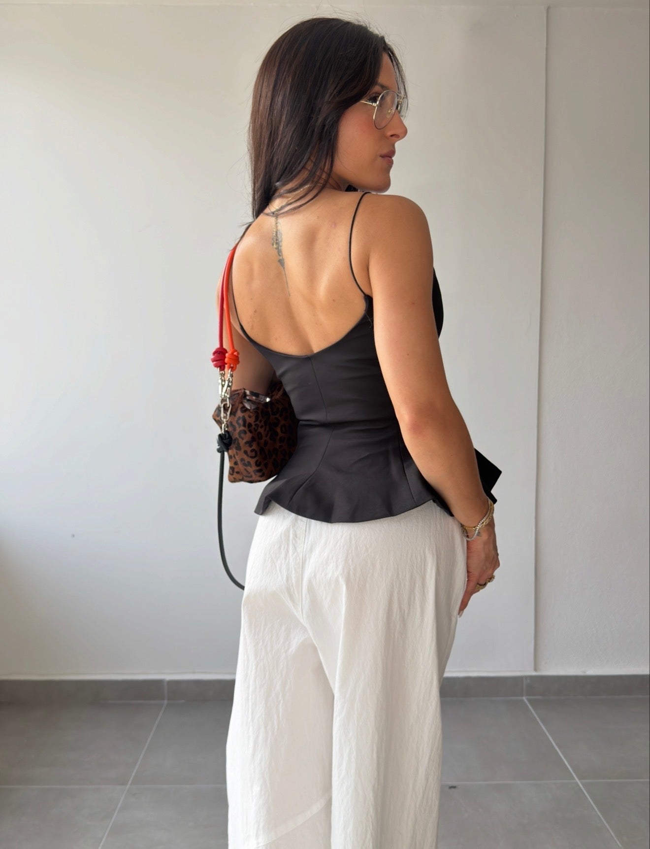 Black Peplum Top