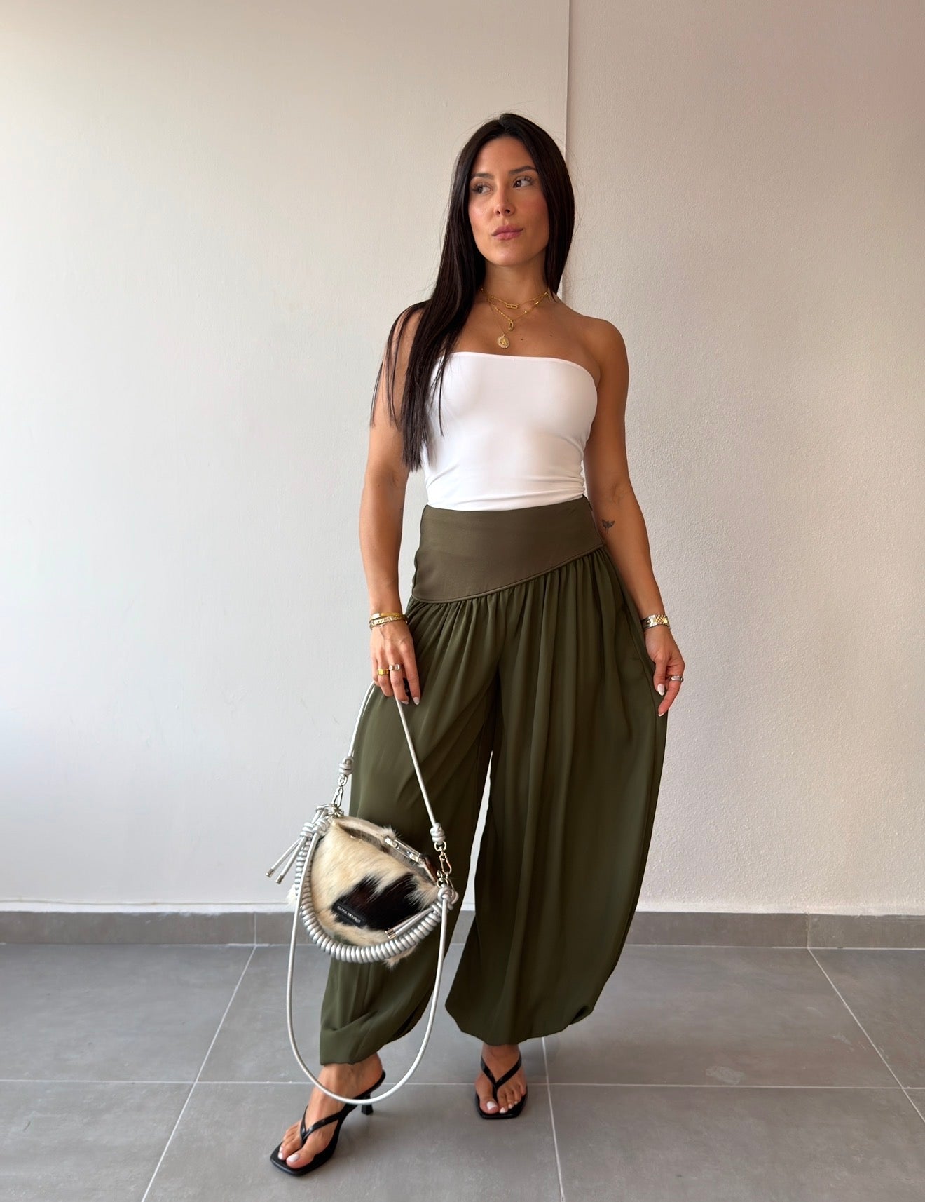 Olive Balloon Pant