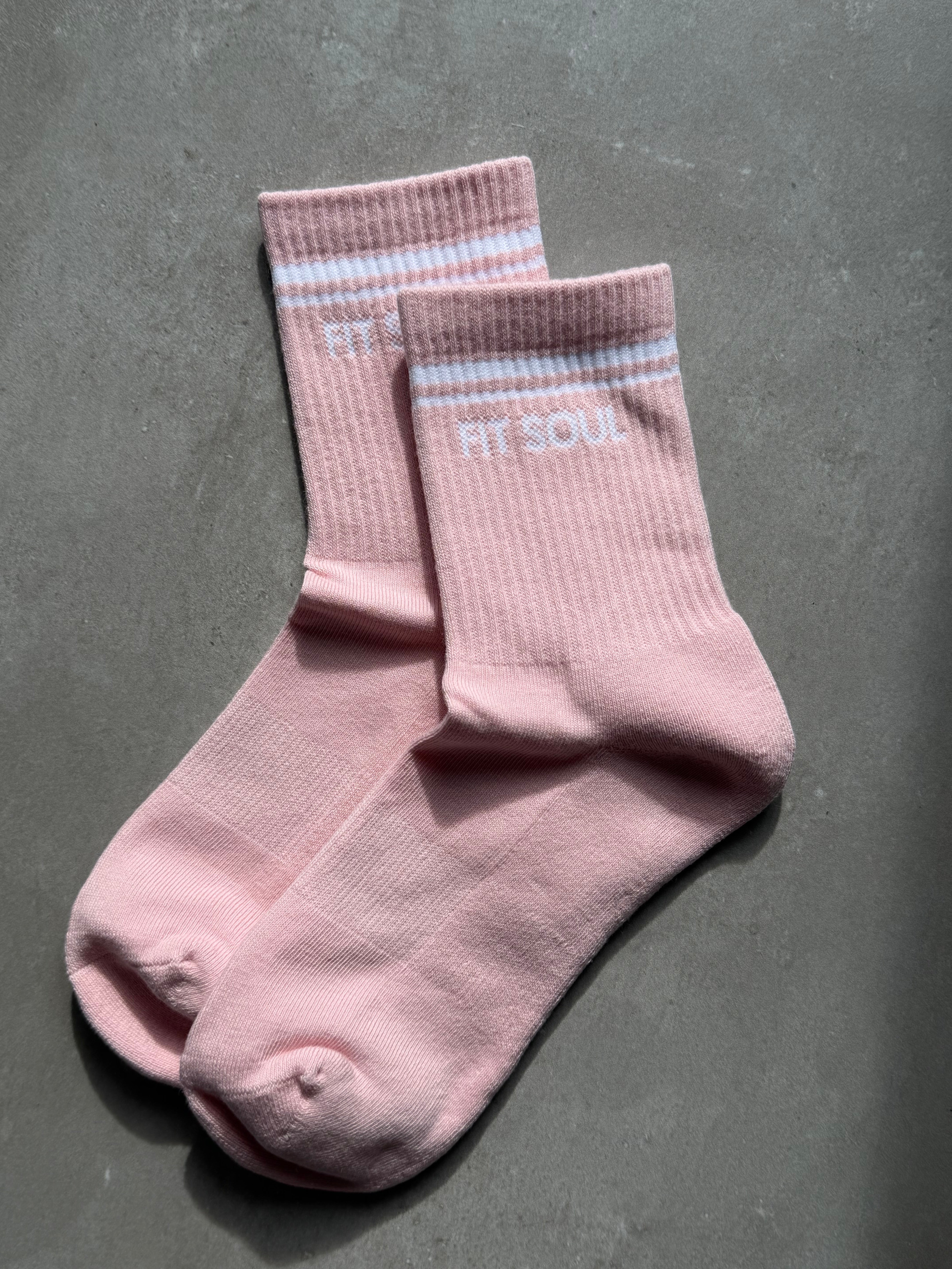 Half Crew Socks (Baby Pink)