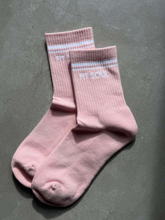 Half Crew Socks (Baby Pink)