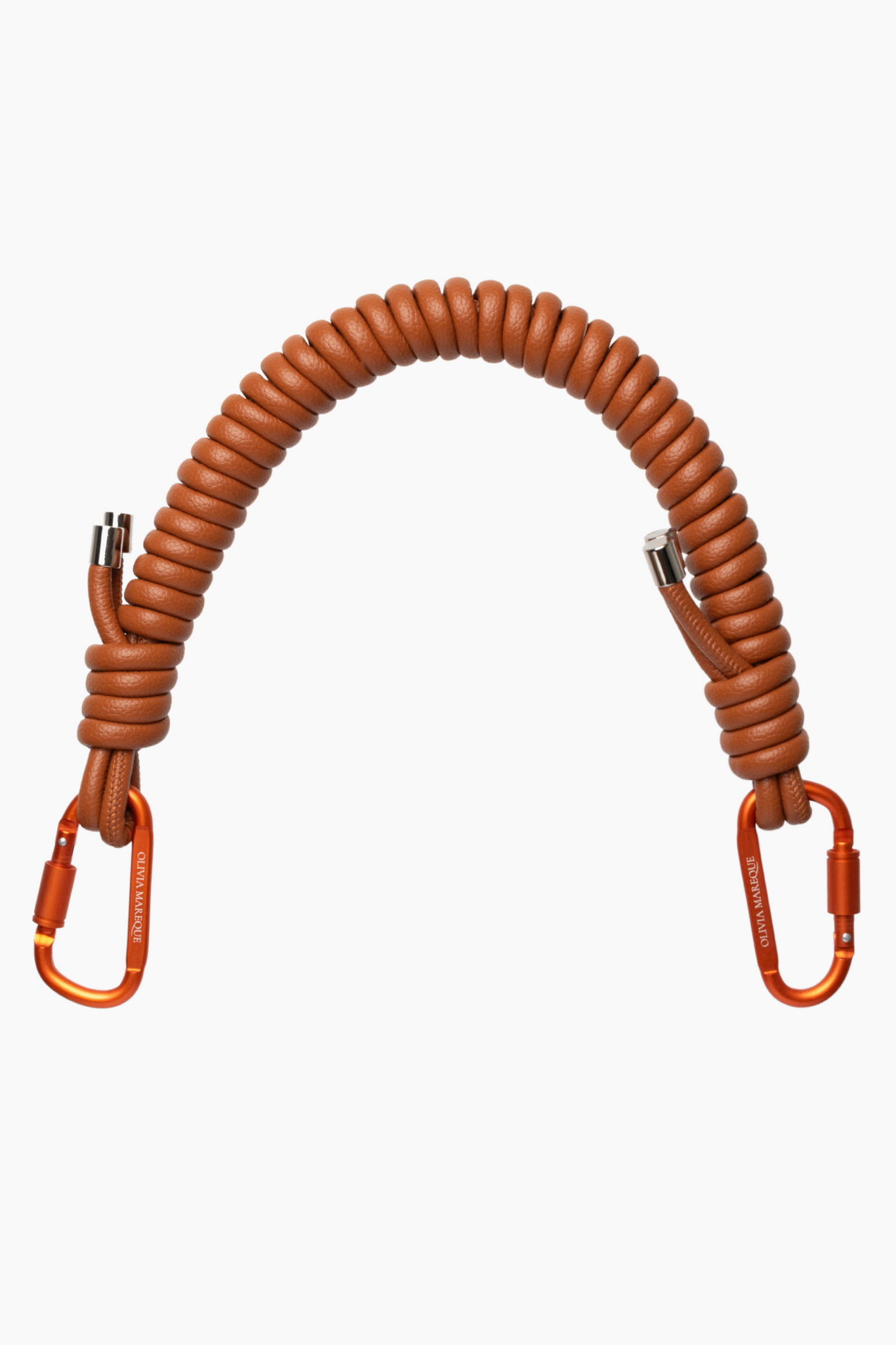 Cadena Rizada Mosquetón-Marrón