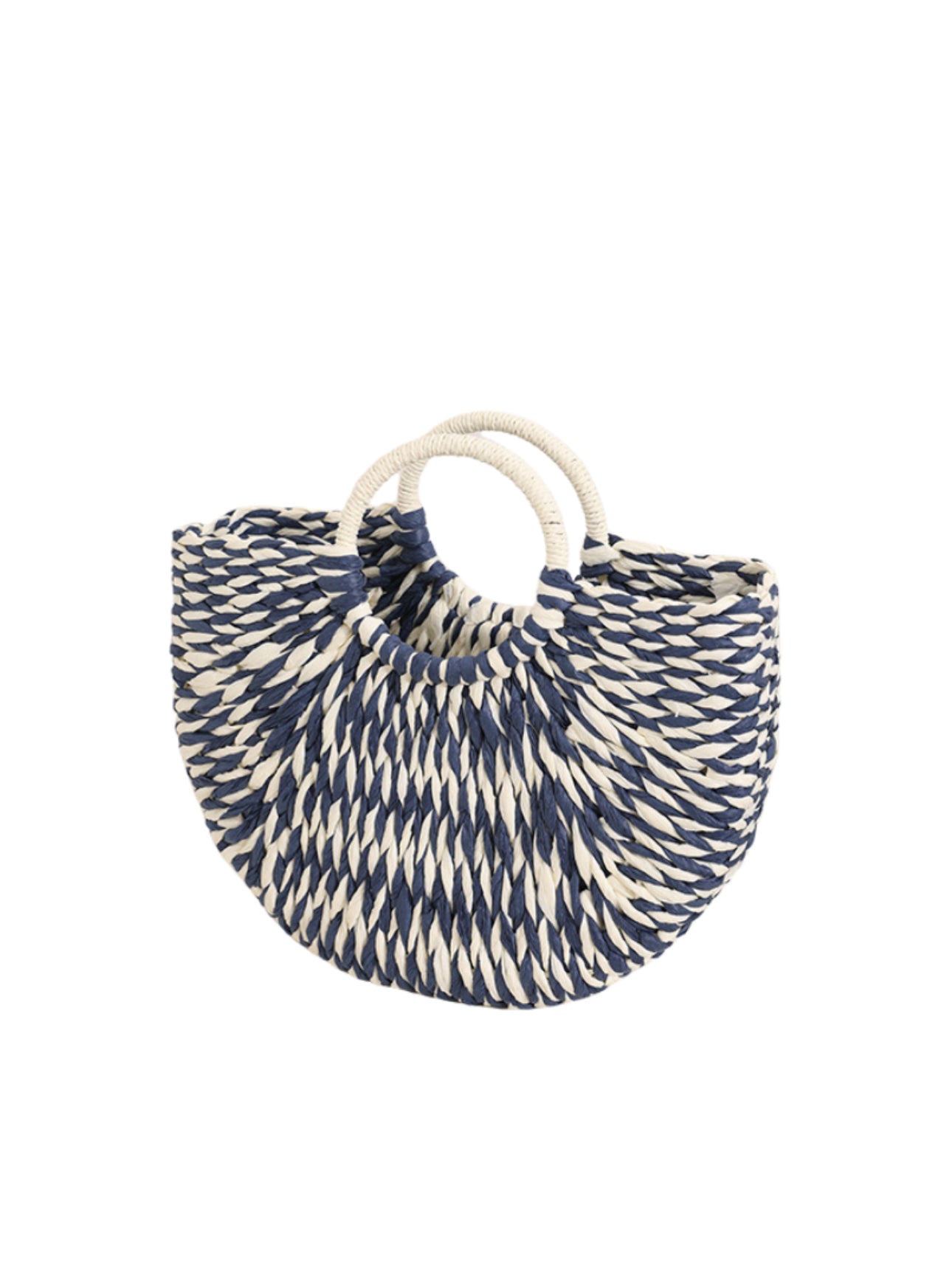 Blue Straw Bag