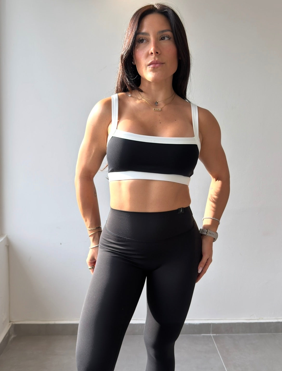 Black/White Sport Bra