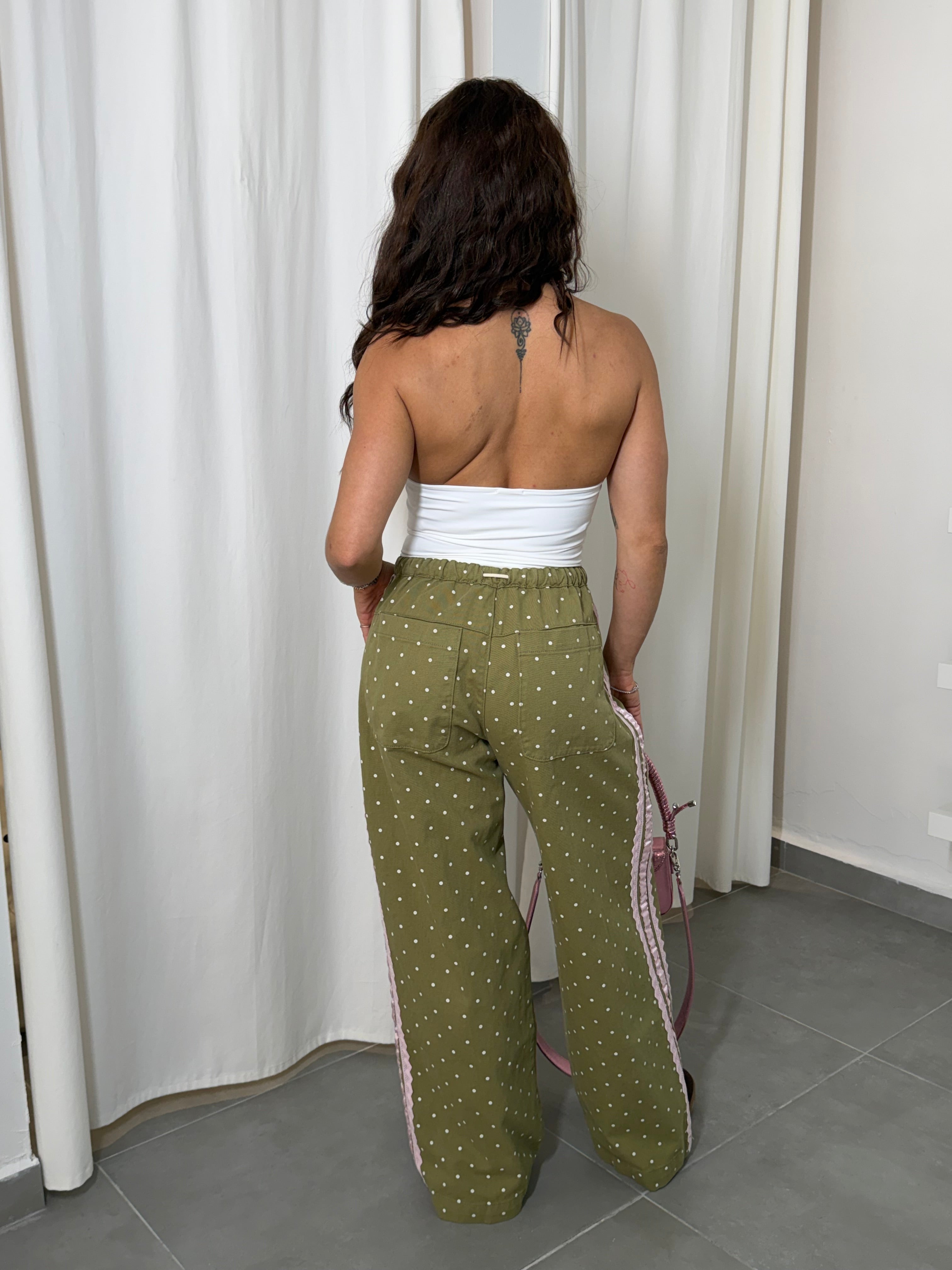 Polka Olive Trousers