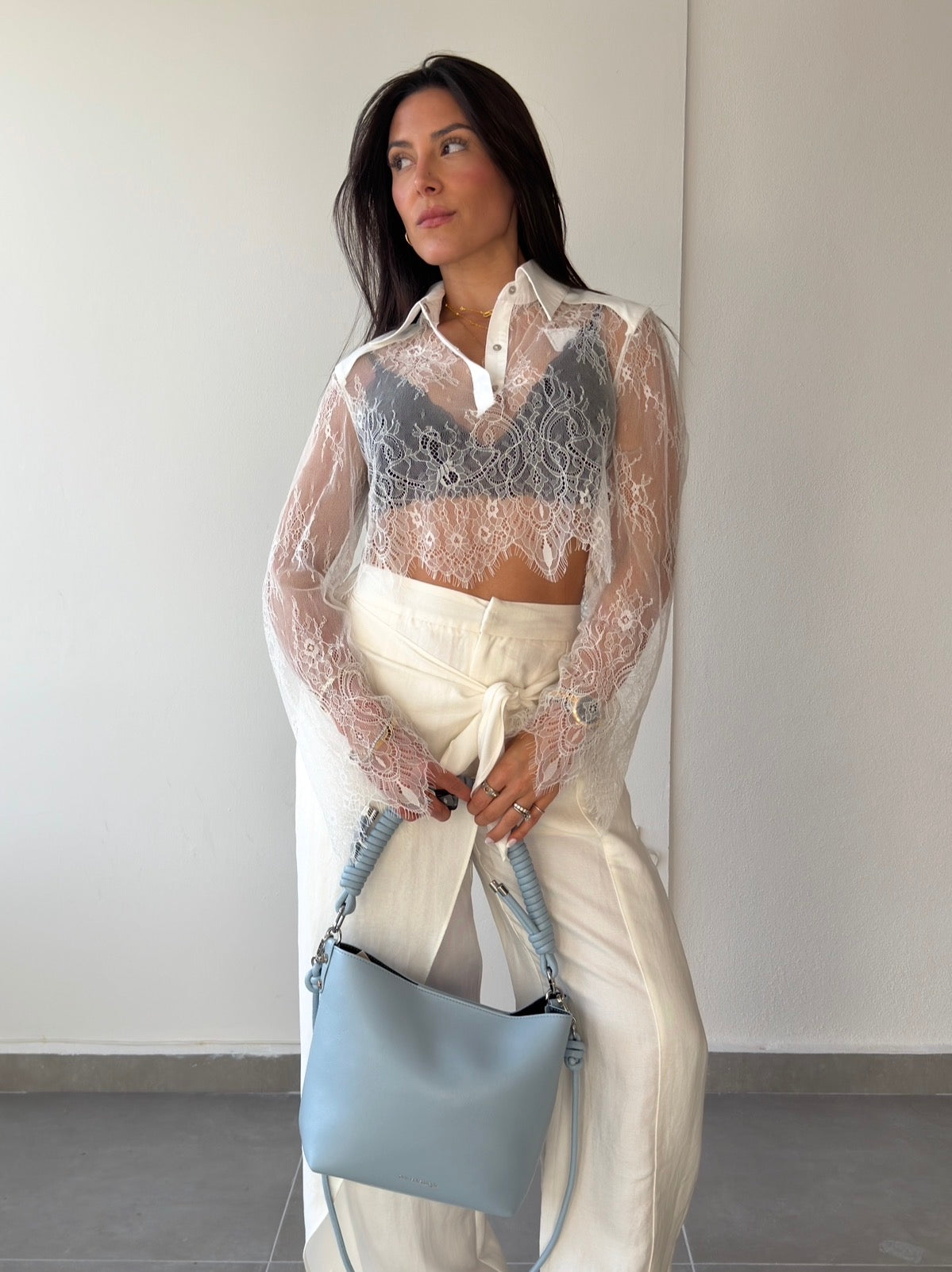 Lace Collared Shirt
