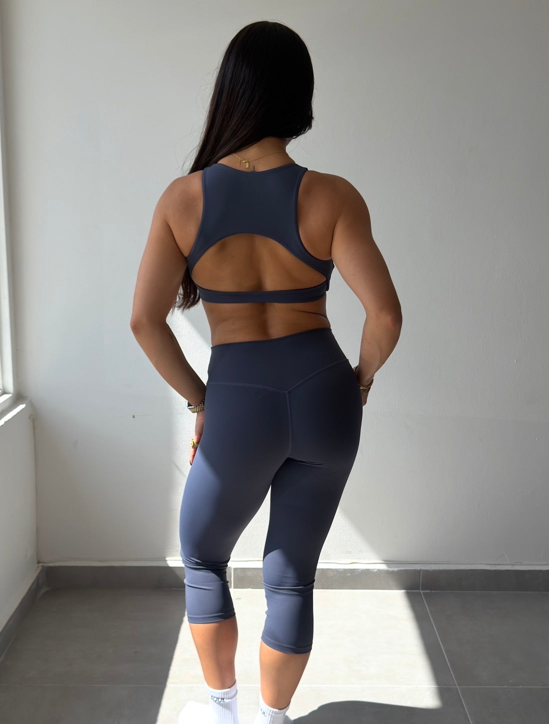 Blue-Gray Capri Set