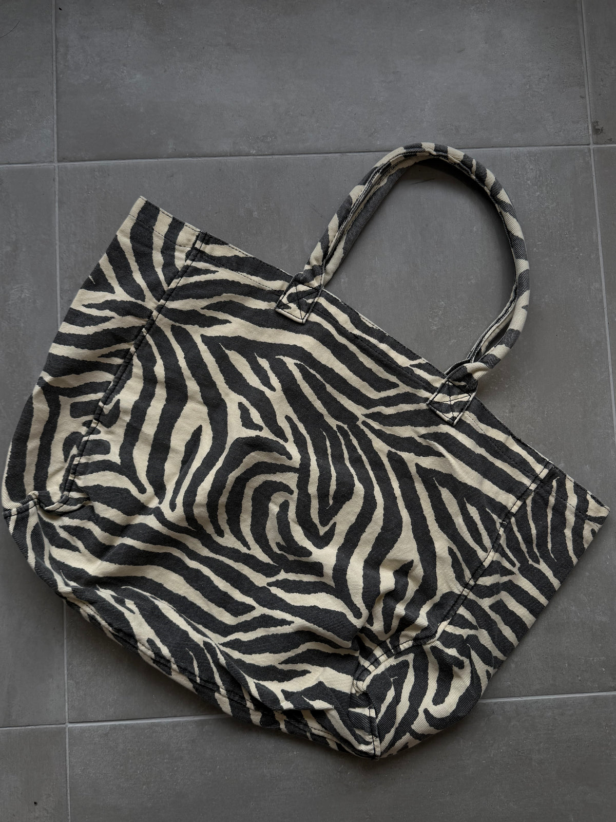Zebra Canvas Tote Bag
