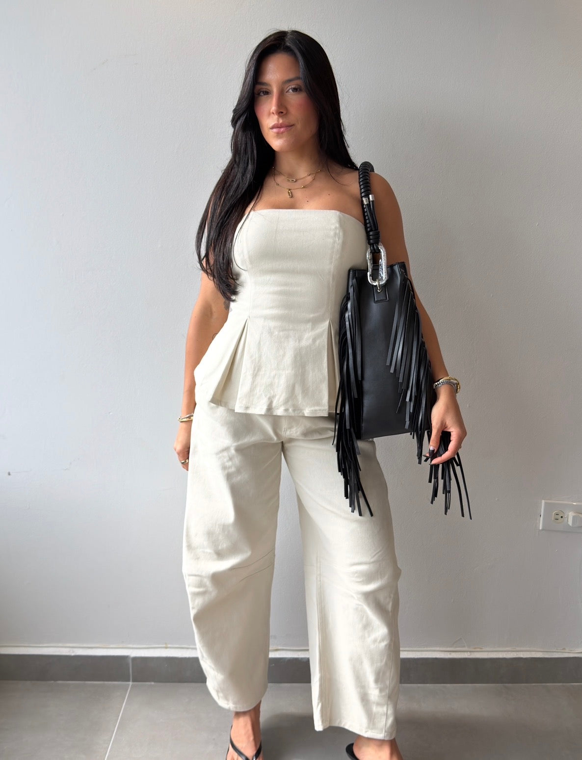 Ivory Denim Set