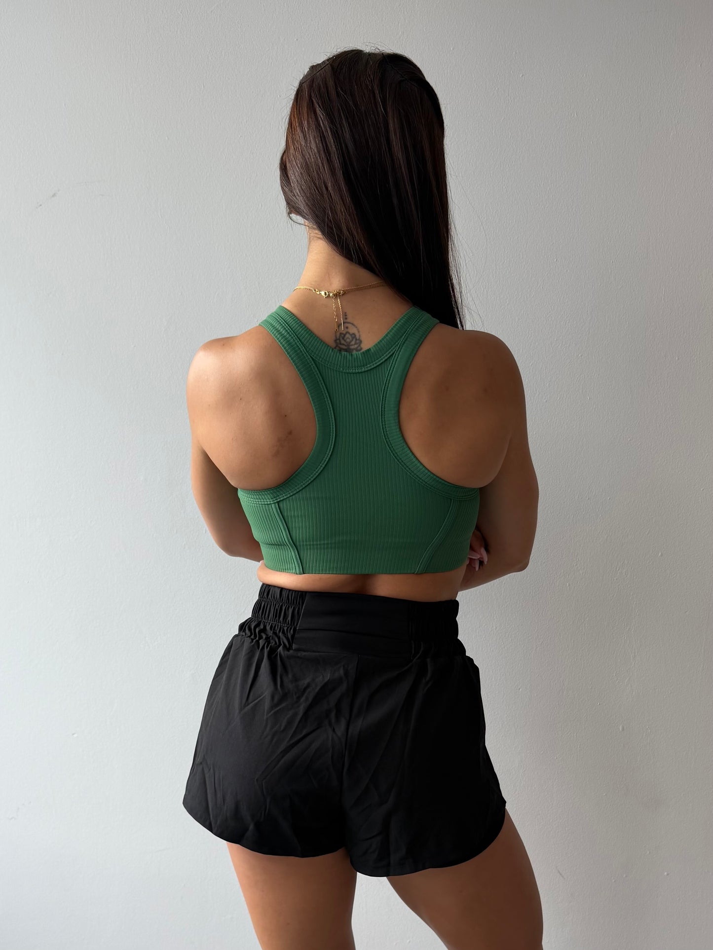 Evergreen Crush Ribbed Bra