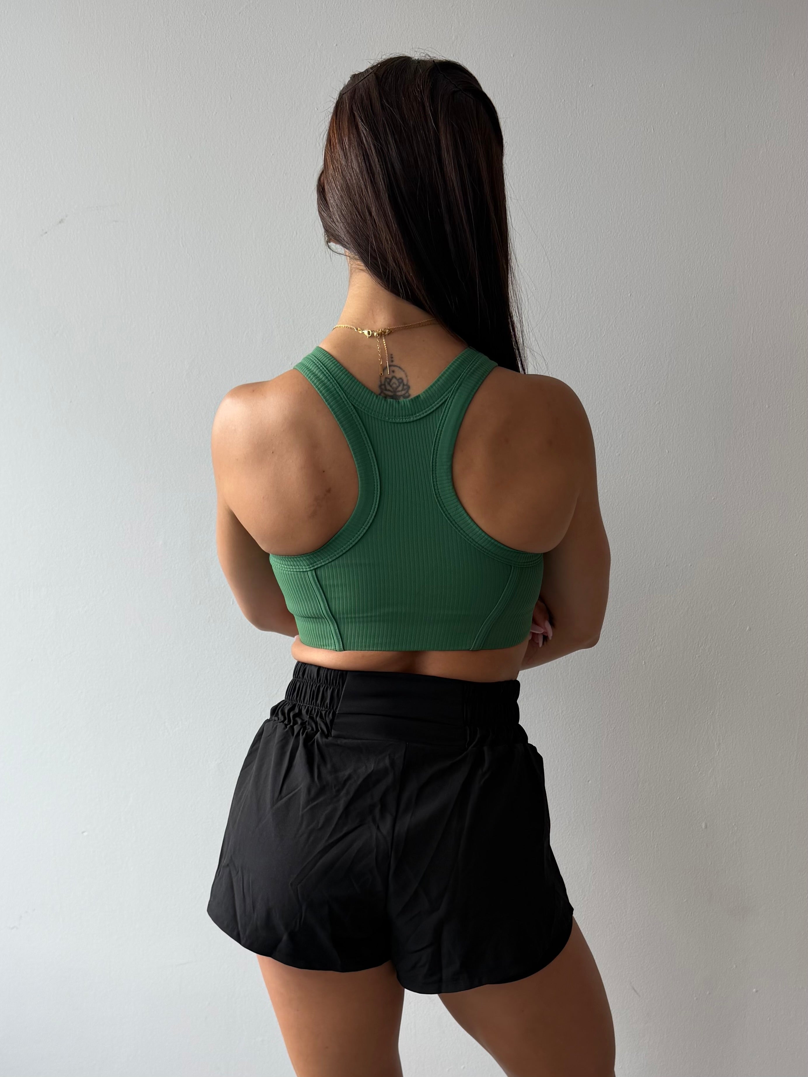 Evergreen Crush Ribbed Bra