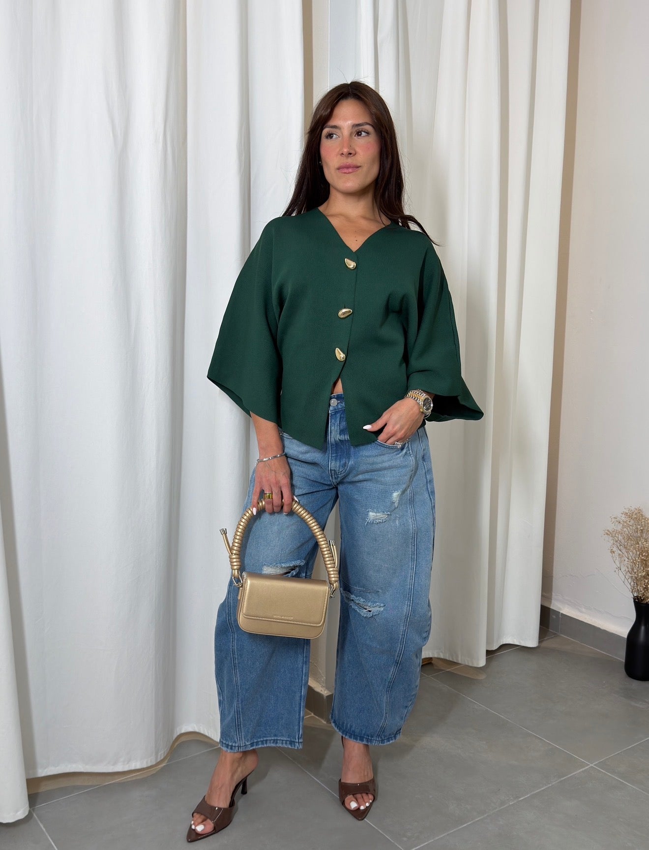 Dolman Knit Top (Hunter)