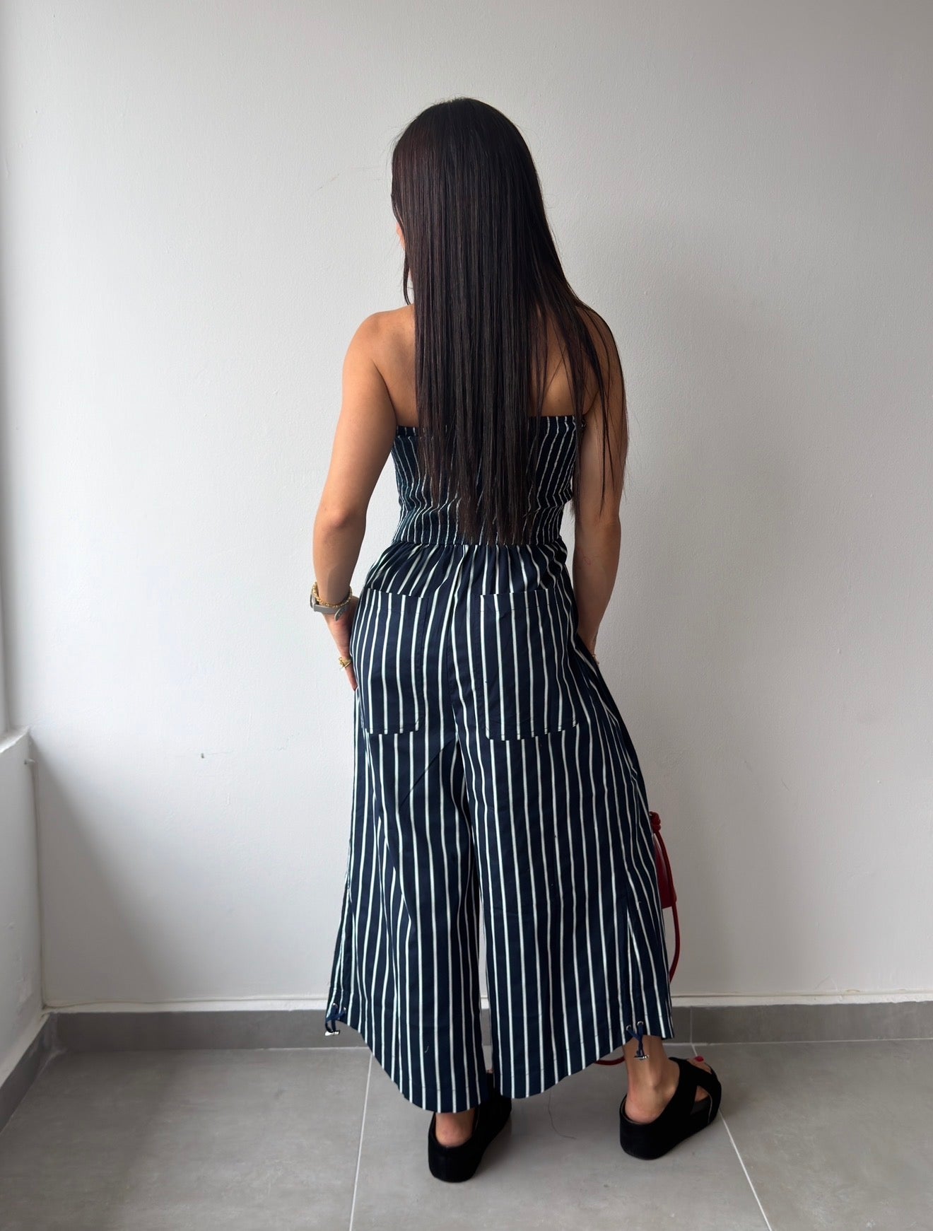 Striped Barrel Jumpsuit