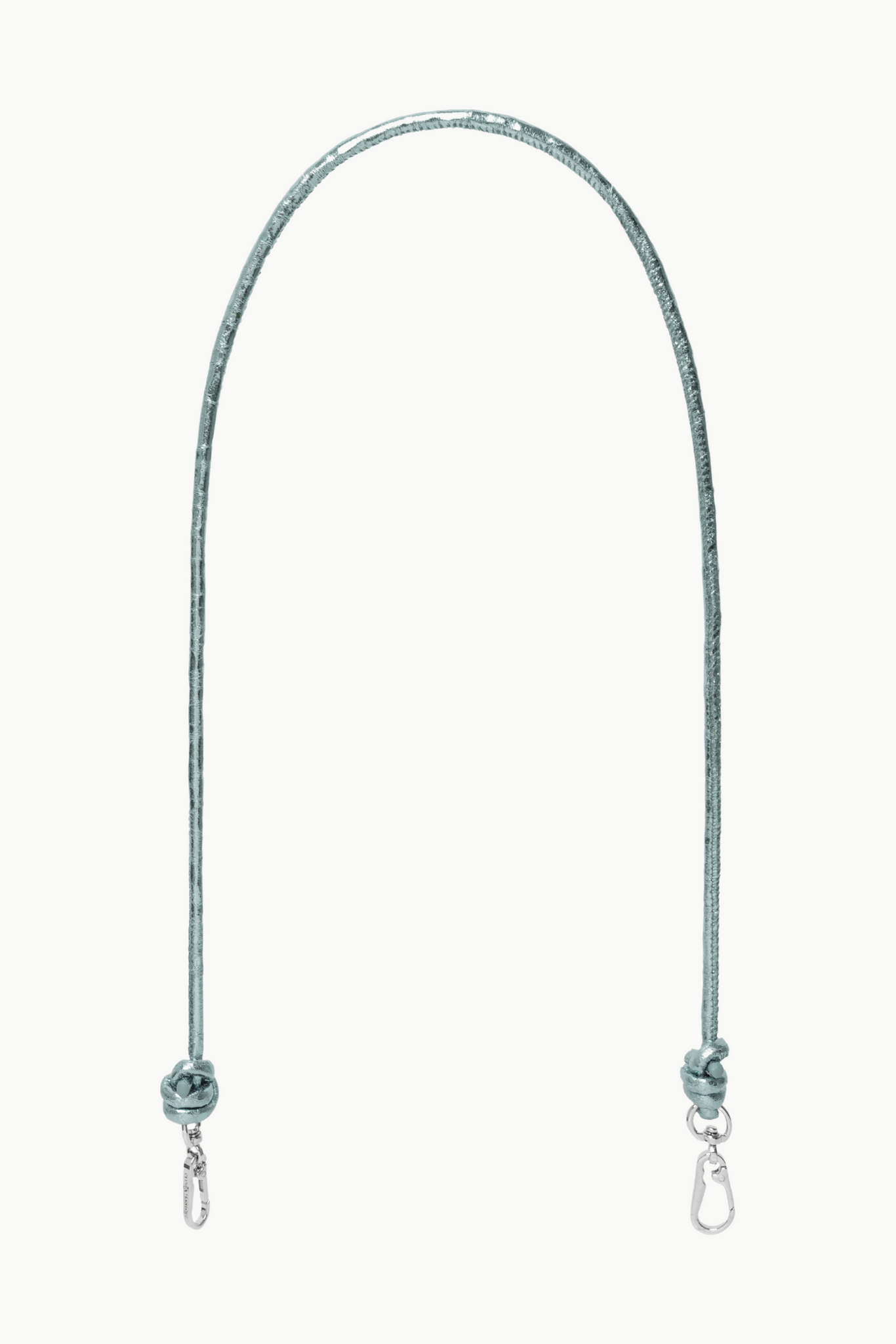 Cadena Piel Nudo 'Crossbody'-Azul Metalizado