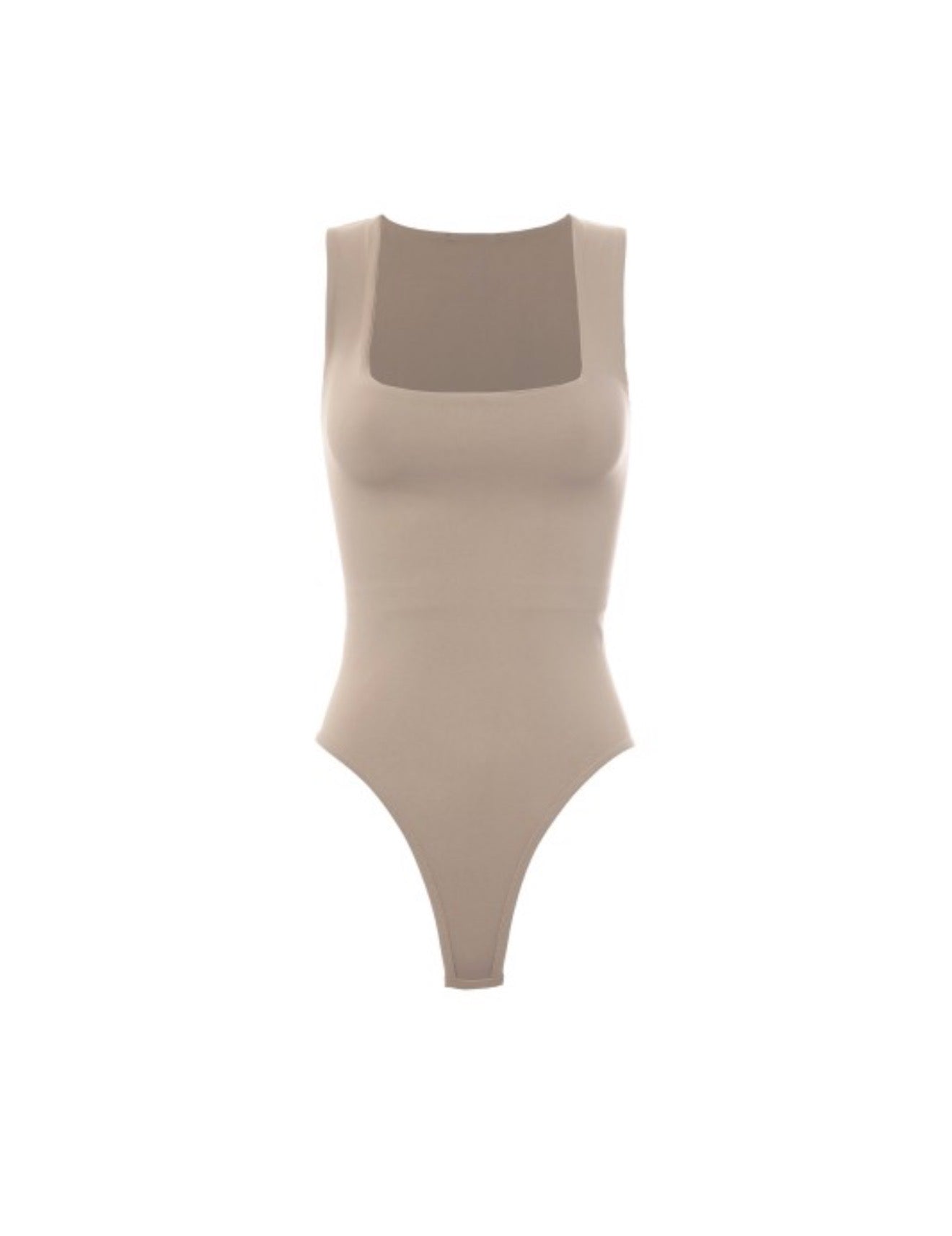 (Gray-ge) Squared Neck Bodysuit