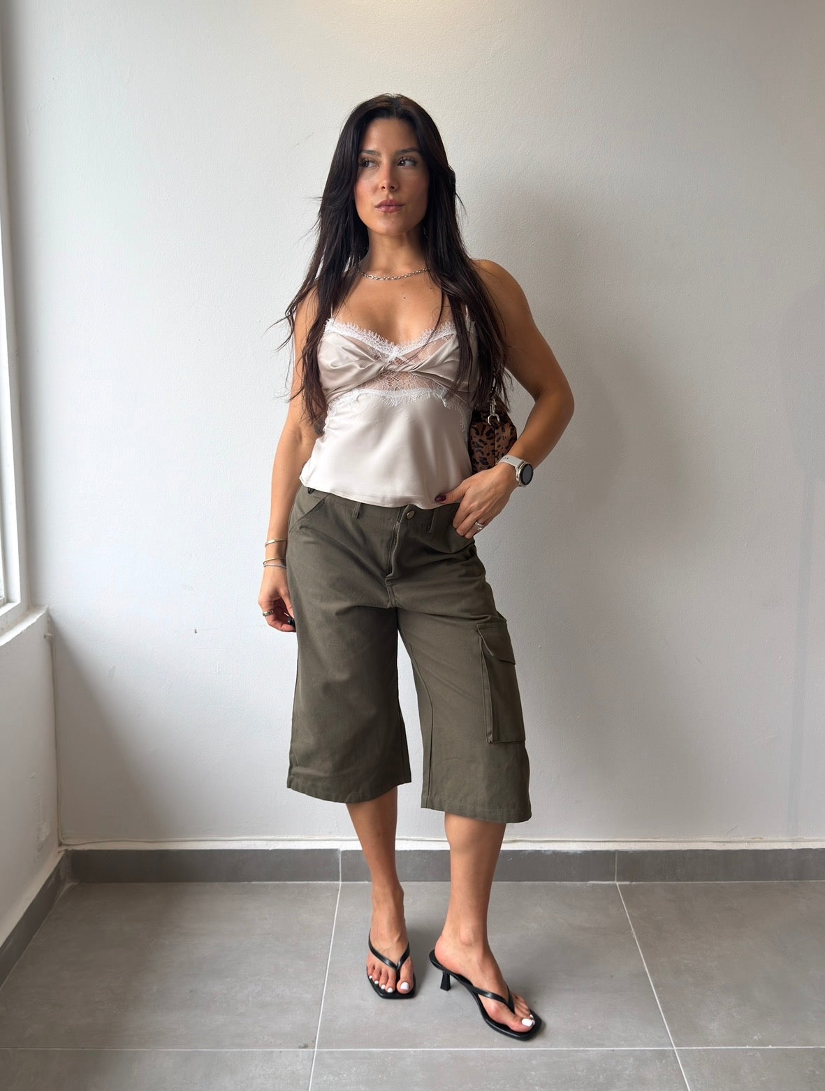 Olive Bermuda Cargo Shorts