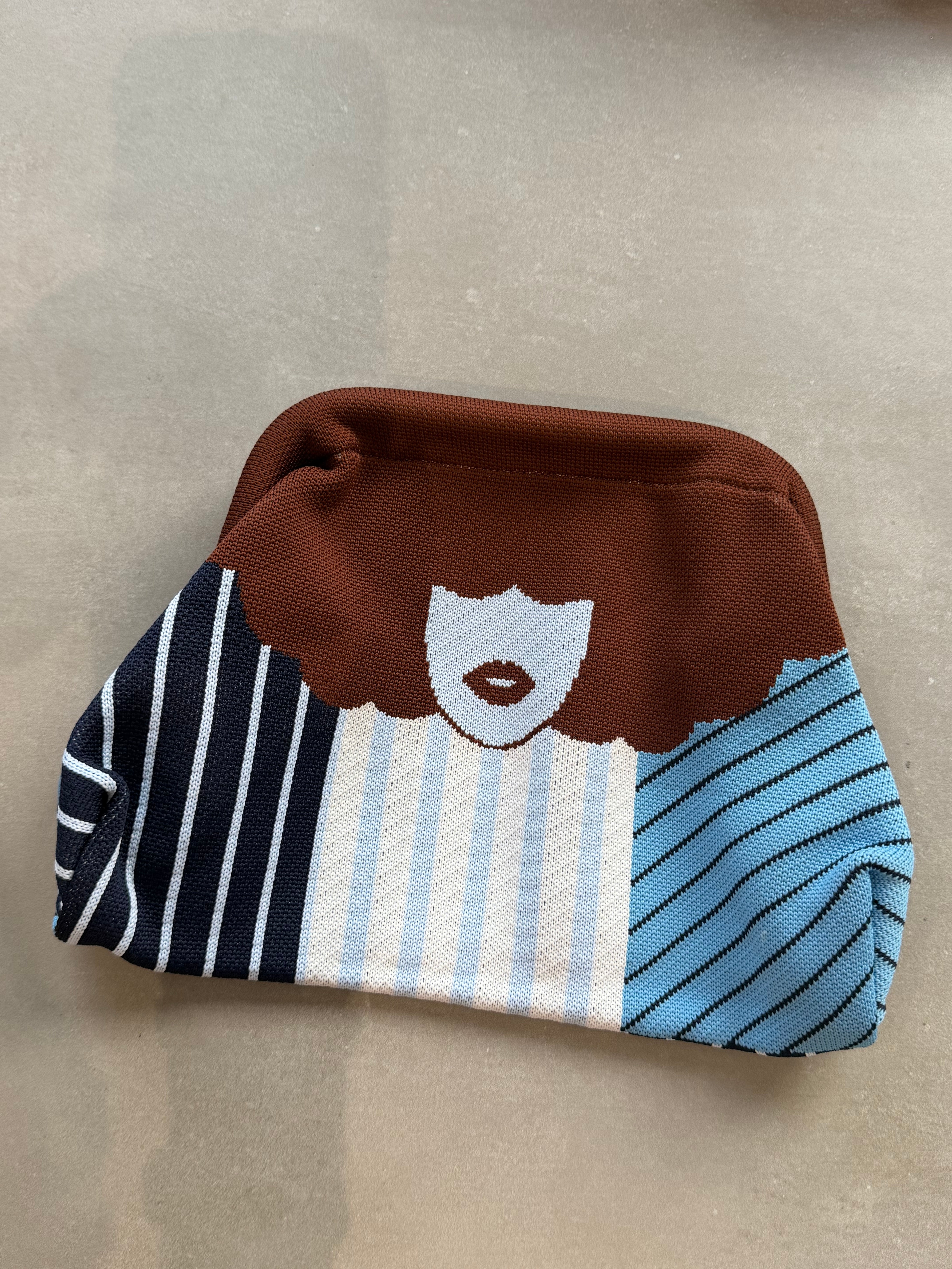Beach Pouch (Blue Curly Girl)