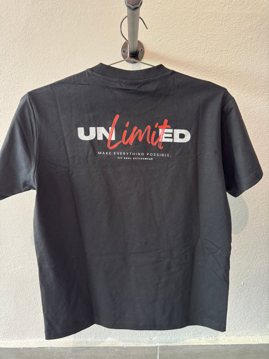 'UNLIMITED' Black T Shirt