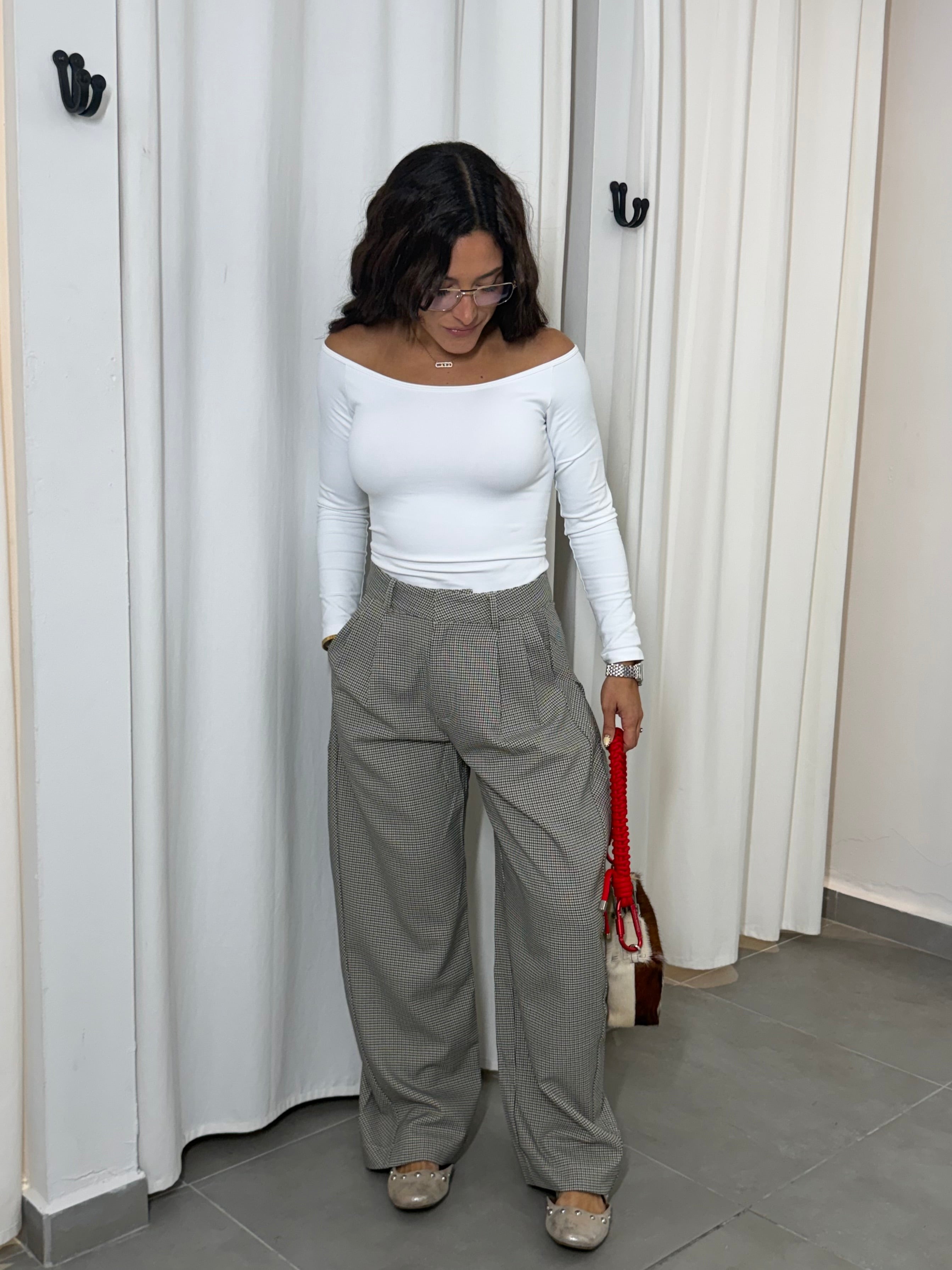 Pattern Barrel Trouser