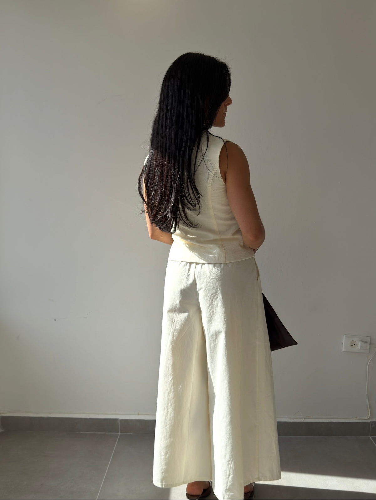 Ivory Wide Leg Pants
