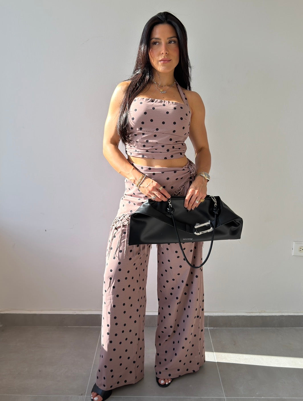 Polka Mauve 3 Piece Set