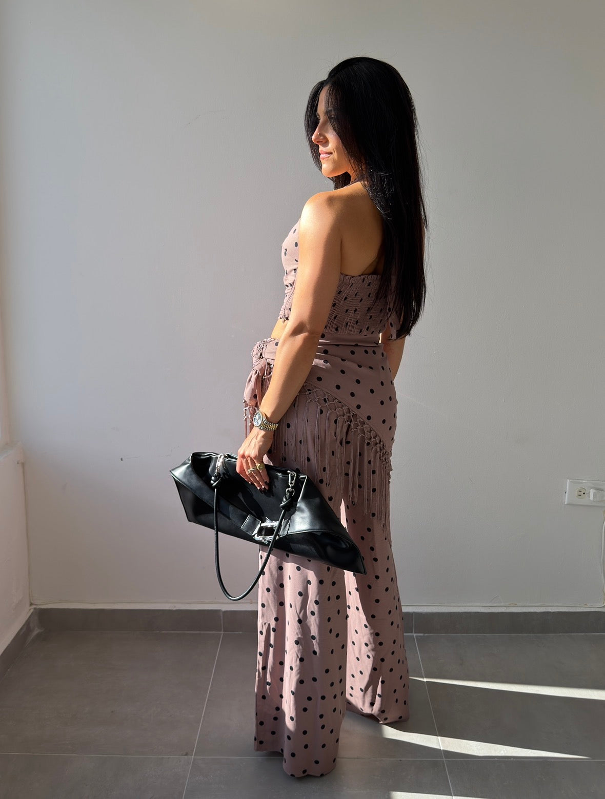 Polka Mauve 3 Piece Set
